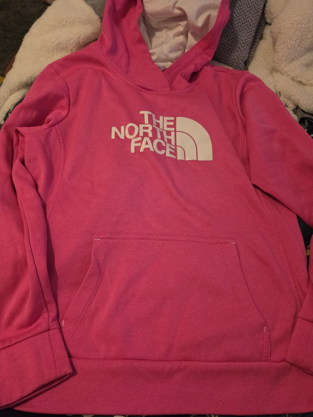 The North Face Pink Logo Hoodie
